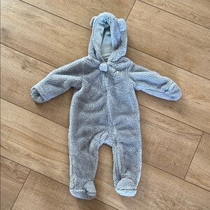 Carter's Soft Gray Sherpa Baby Footie